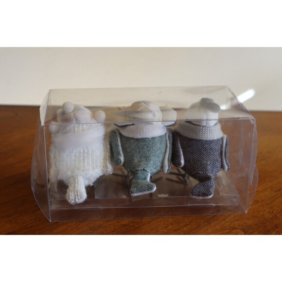 2018 Target Wondershop Mini Miniature Small Winter Bird Figures Boxed SET OF 3 - Picture 13 of 14